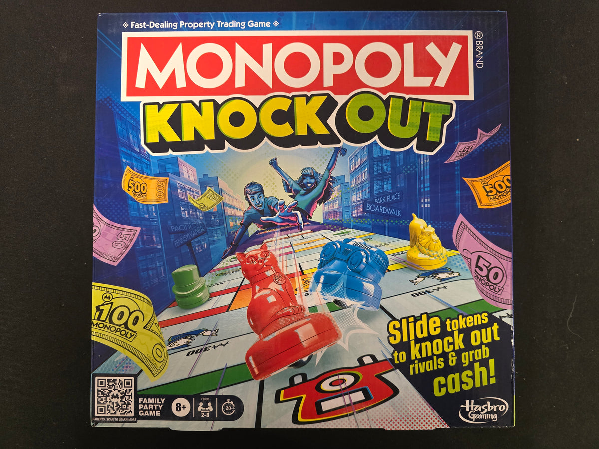 Monopoly Knock Out board game box at Emerald Market Alamogordo, New Mexico