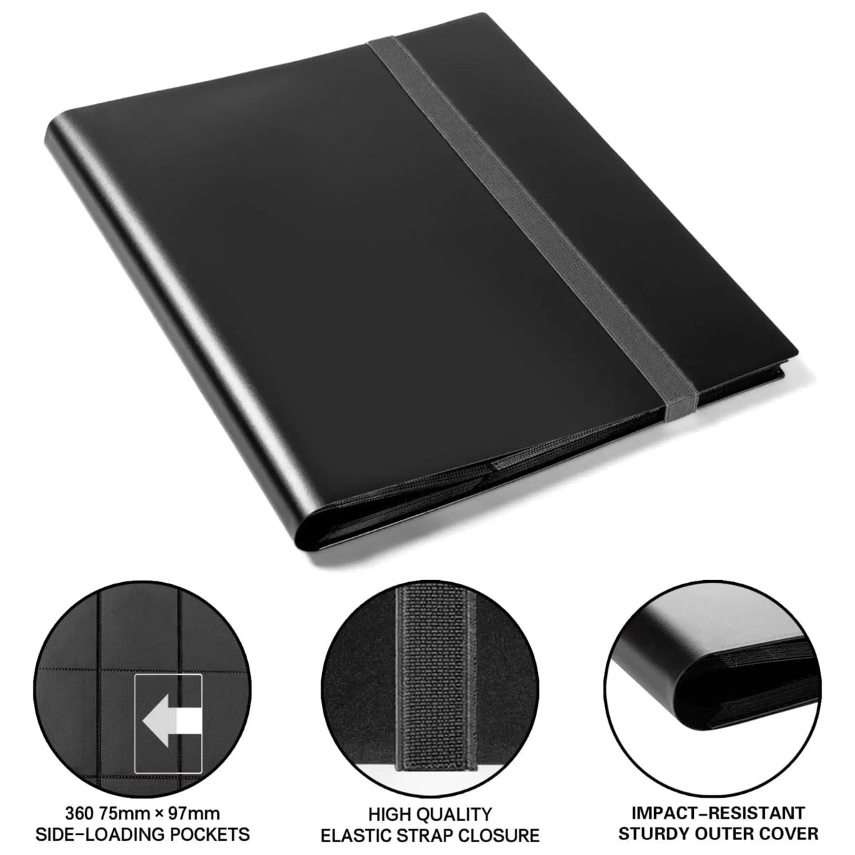 9-Pocket Large Trading Card Binder Collector Album TCG & Sports Card Storage