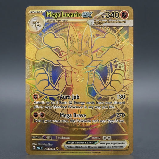 Mega Lucario Ex 188/132 Mega Evolution Holofoil NM