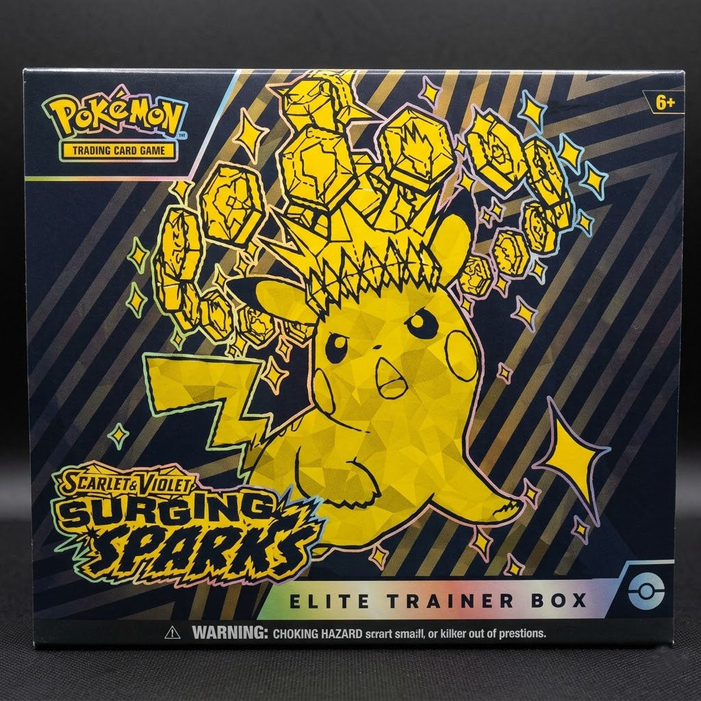 Pokemon Scarlet & Violet Surging Sparks Elite Trainer Box at Emerald Market Alamogordo, New Mexico