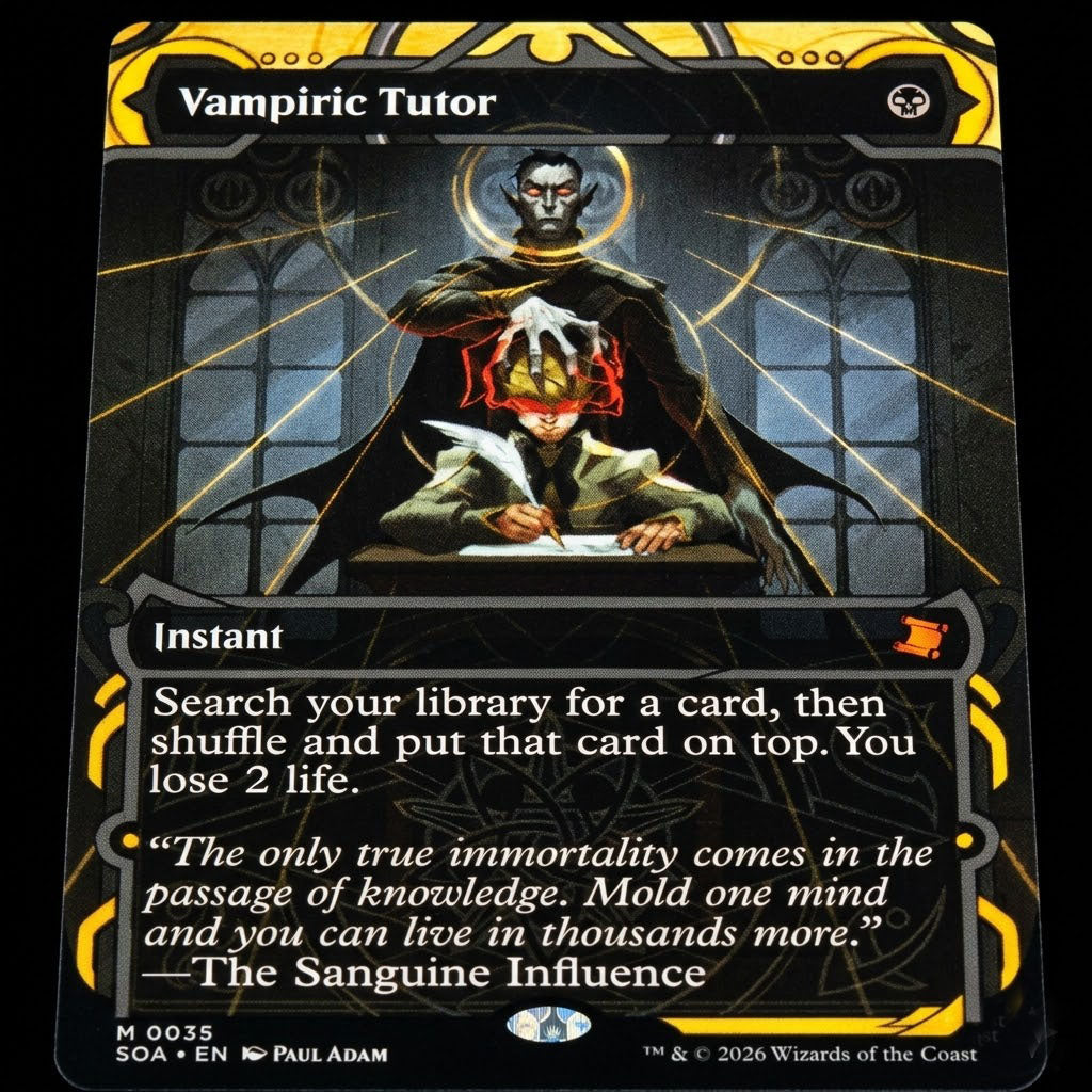 Vampiric Tutor M 0035 Secrets Of Strixhaven: Mystical Archive Borderless Normal NM at Emerald Market Alamogordo, New Mexico