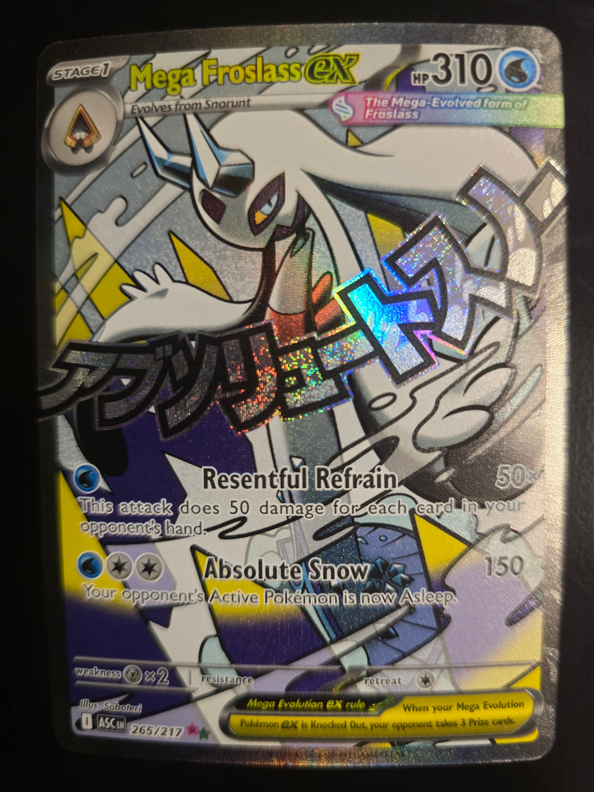 Mega Froslass Ex 265/217 Holofoil NM