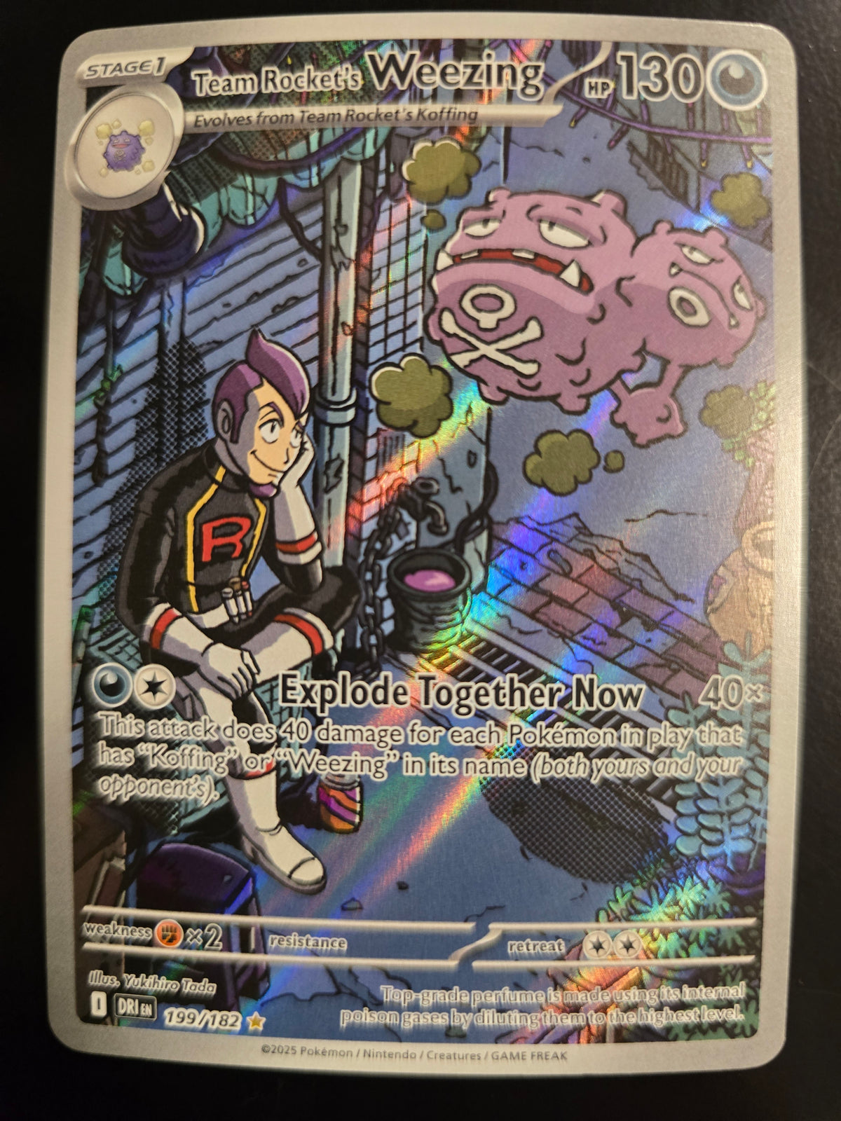 Team Rocket's Weezing 199/182 Holofoil NM