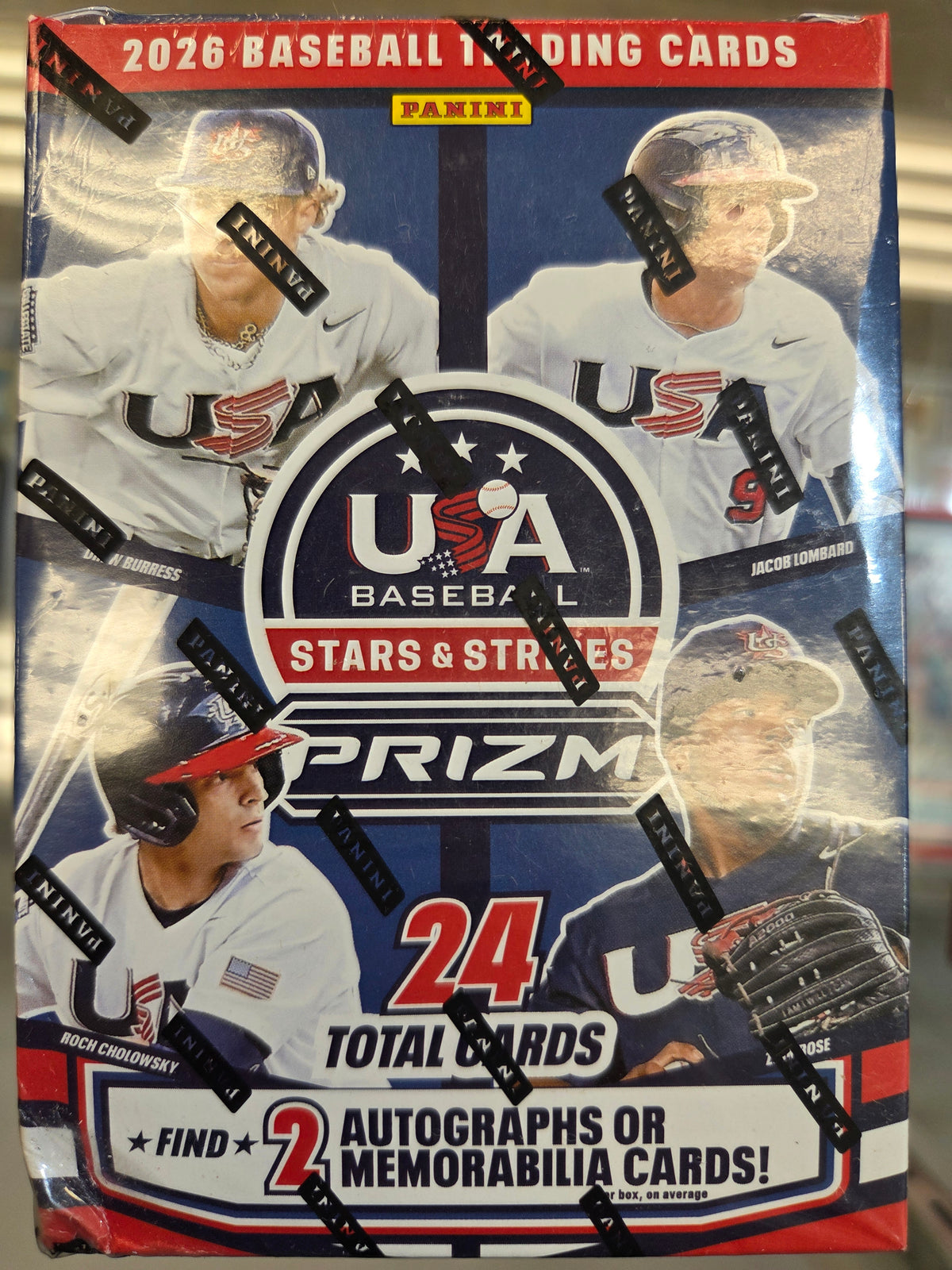 2026 USA Baseball Stars and Stripes Prizm Box 24 Cards