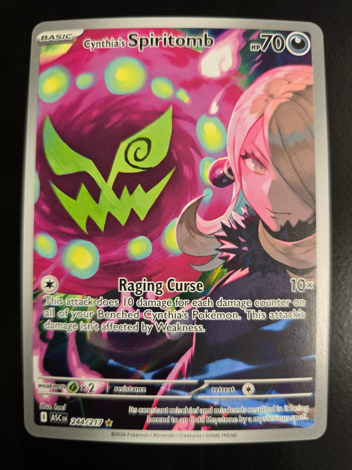 Cynthia's Spiritomb 244/217 Holofoil NM