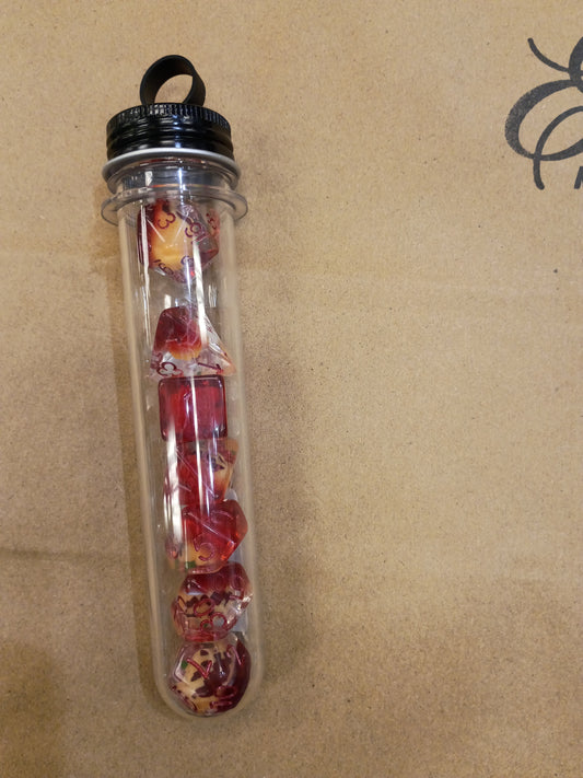 Infused - Jack-o-lantern Tubed Dice set