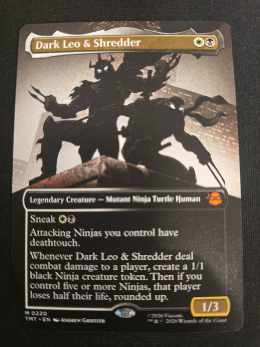 Dark Leo & Shredder M 0220 TMNT Borderless Normal NM .