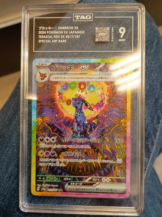 Umbreon Ex (JP) PRE 217/187 Tag mint 9 graded slab