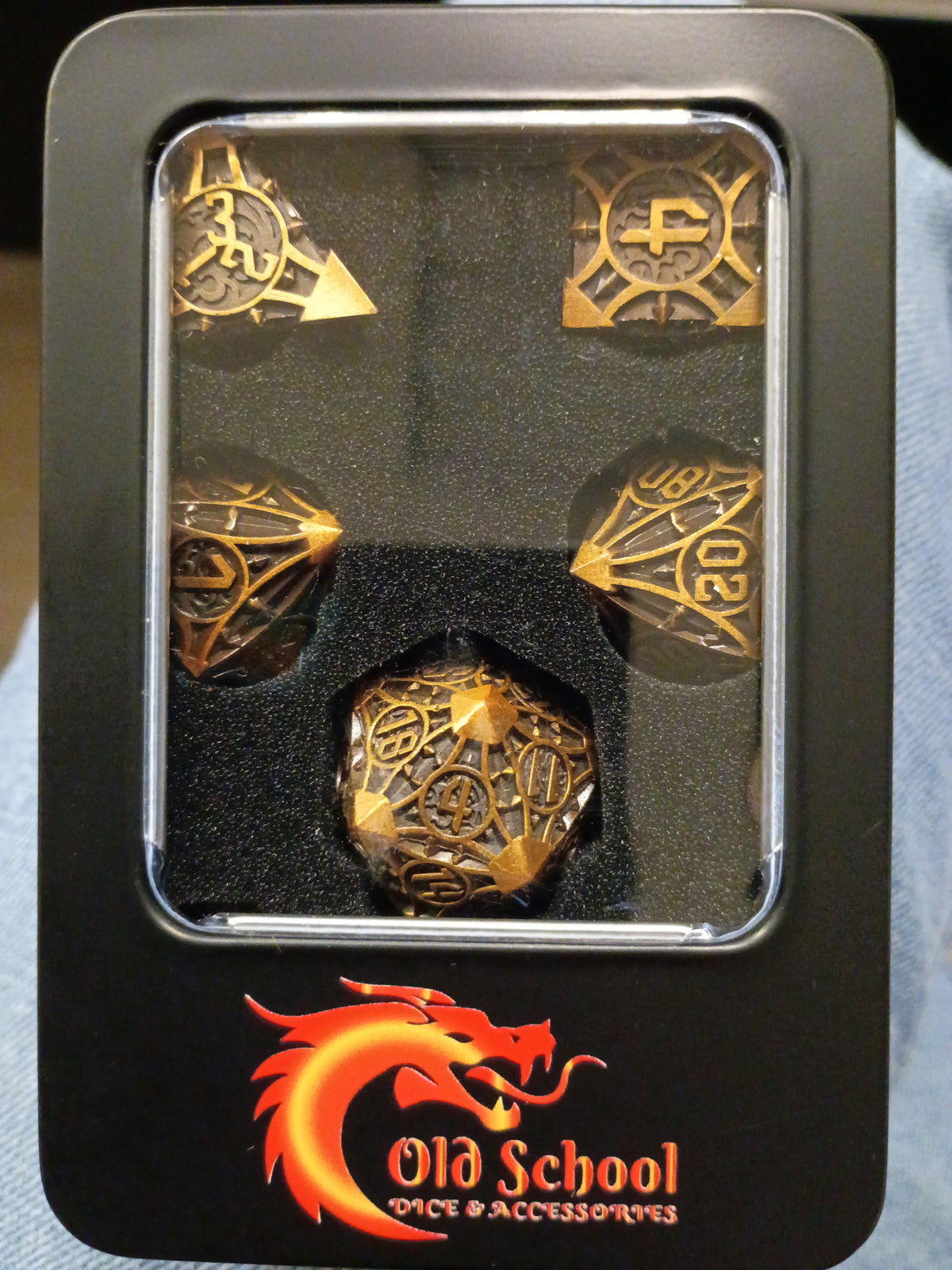 Old School Gaming: Gnome Forged Ancient Gold Metal Dice
