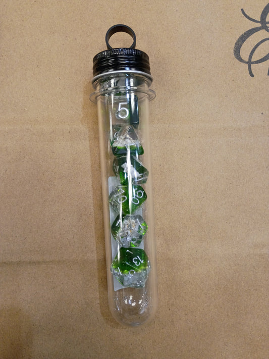 Infused - Beach Party Seaweed Green Tubed Dice set