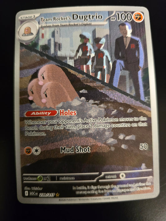 Team Rocket's Dugtrio 239/217 Holofoil NM