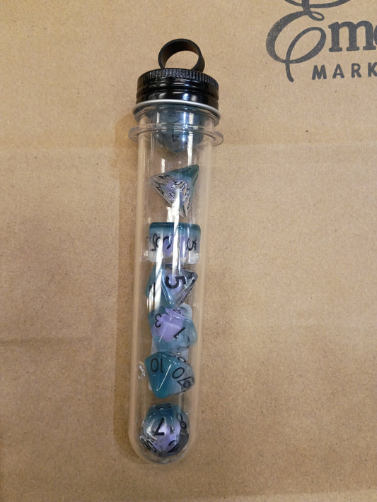 Infused - Ghost Purple Tubed Dice set