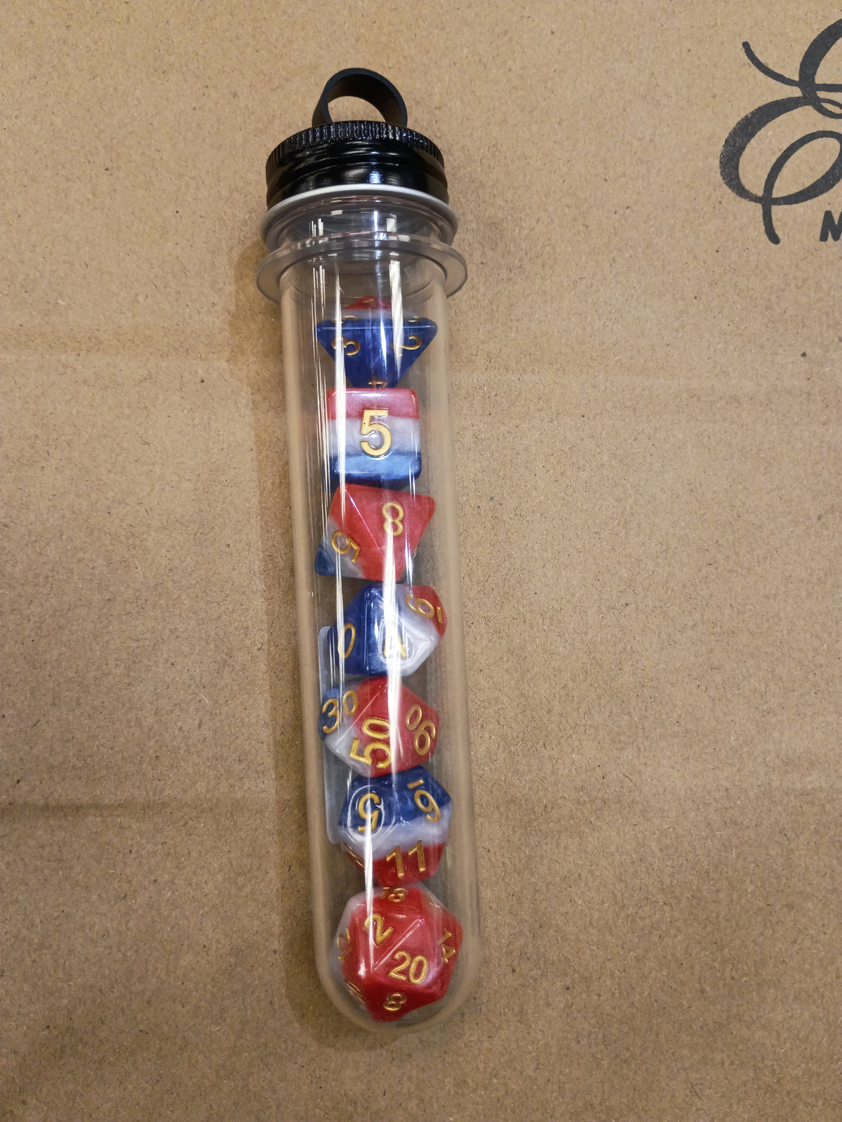 Gradients - American Flag Tubed Dice set