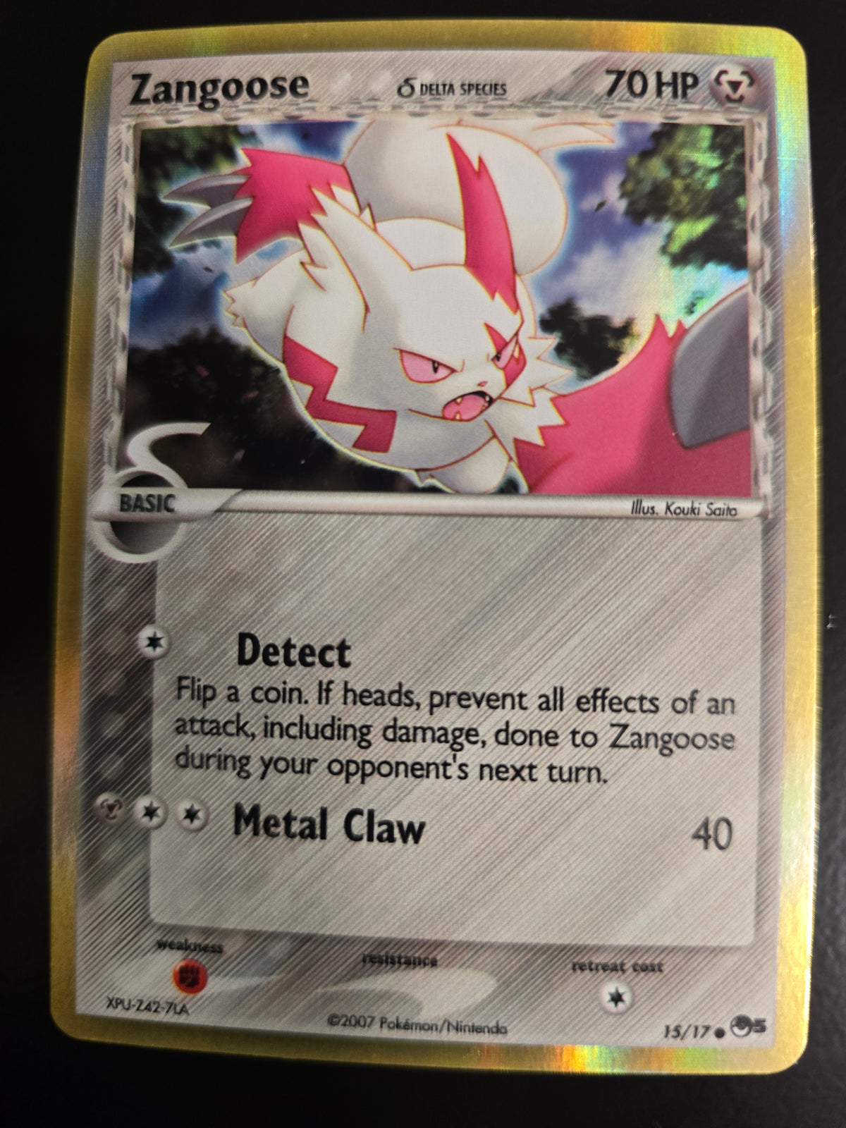Zangoose (Delta Species) 15/17 Holofoil NM